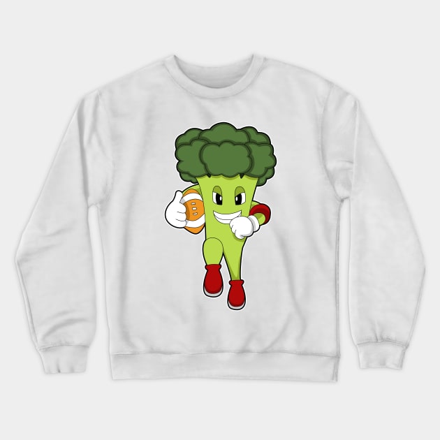 Broccoli at Football Sports Crewneck Sweatshirt by Markus Schnabel